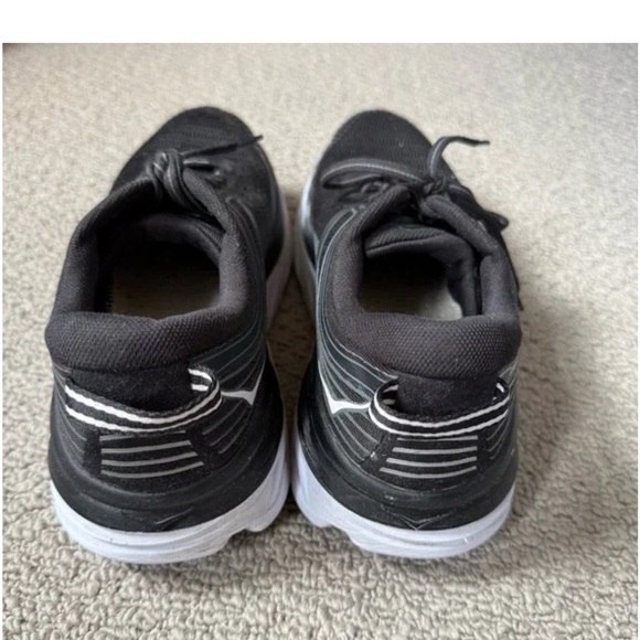 Hoka bondi 7  Black and White Athletic Shoes - Picture 4 of 5